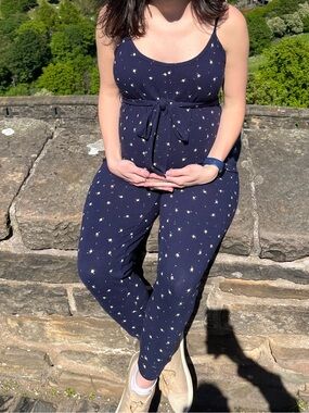 A Pea in the Pod Maternity Jumpsuit with Belt XS